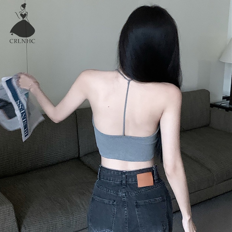 Áo Hai Dây Hở Lưng Màu Trơn Thời Trang Mùa Hè Quyến Rũ Cho Nữ