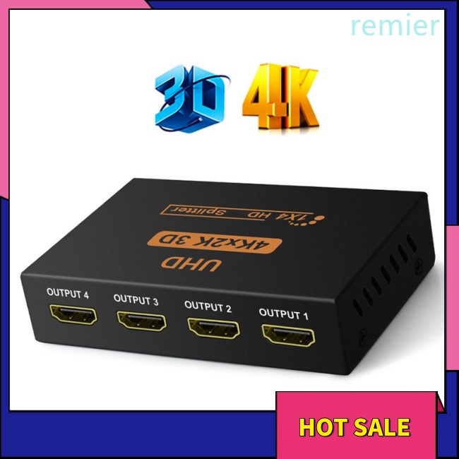 Re 4k hdmi-tương thích splitter 1x4 full hd 1080p video hdmi-tương thích switch switcher 1 in 4 out amplifier adapter for