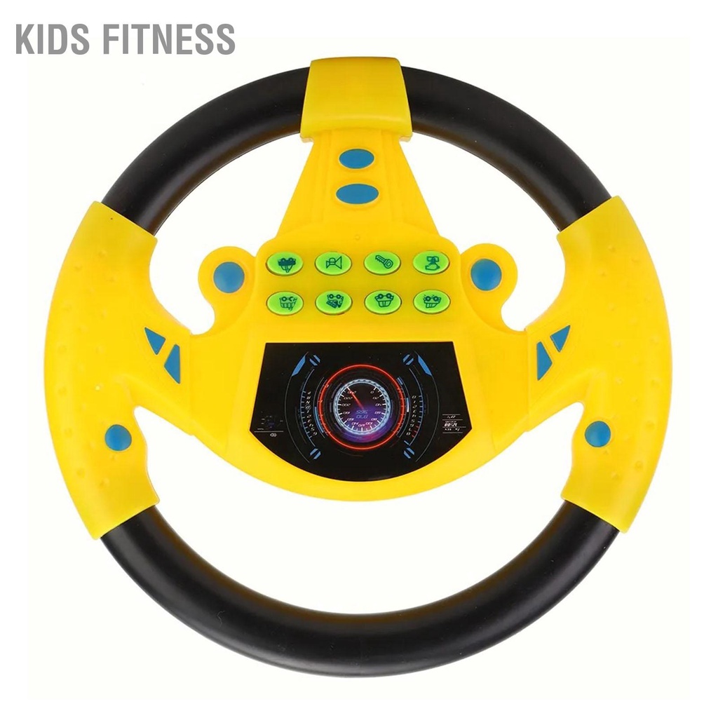 KidsFitness Mô Phỏng Lái Xe Vô Lăng Đồ Chơi Cho Bé Ngộ Nghĩnh Giáo Dục Đen Vàng