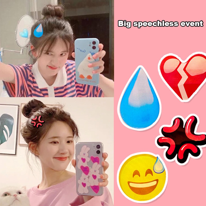 PVN60497 Kẹp Tóc Dễ Thương Emoji Hoạt Hình Phụ Kiện Thời Trang Cho Nữ