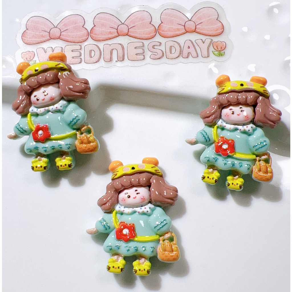 Bộ 20 Kẹp Tóc Hình Cô Gái Bằng Đá Cabochons Dùng Làm Đồ Trang Sức / Điện Thoại