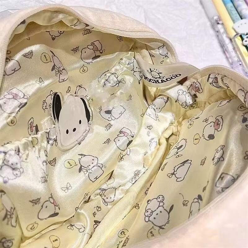 Hộp Bút Vải Pochacco Dễ Thương Cho Bé Phong Cách Hàn Quốc, Bóp Viết Lông Đa Năng Siêu Cute HBV53 DUHU