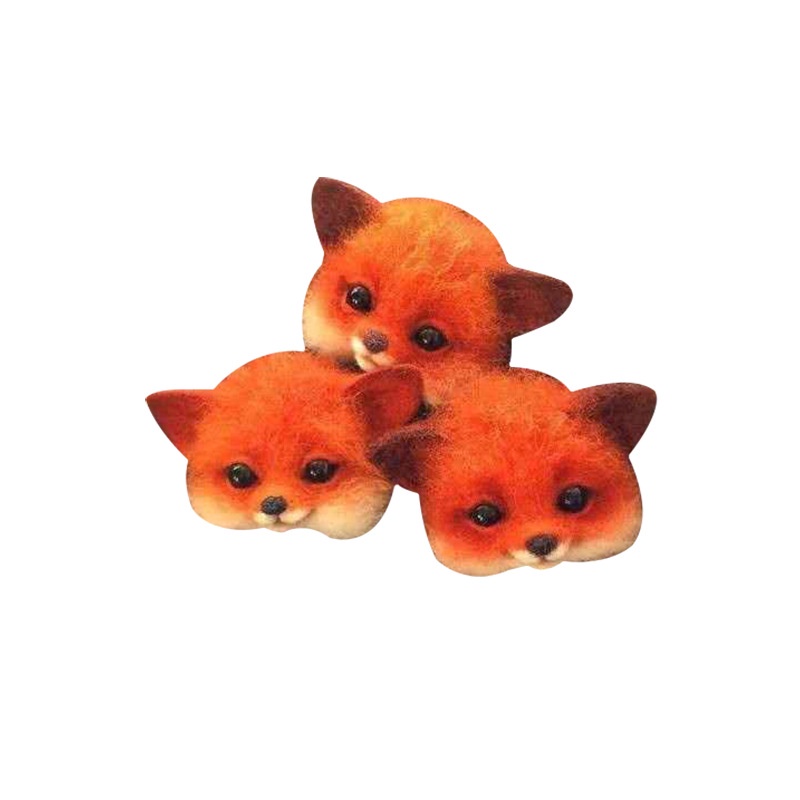 Ghim Cài Áo Hình Mèo / Cáo / Cáo Bằng Len Làm Thủ Công DIY Sáng Tạo