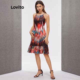 Lovito Đầm Midi Trễ Vai Lovito L20E048 (Nhiều Màu)