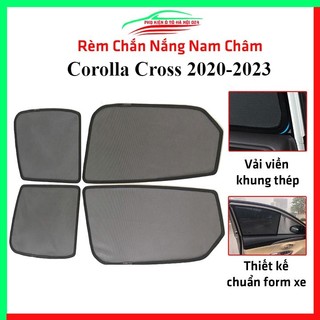 Bộ rèm chắn nắng Corolla Cross 2020-2023 cố định nam châm thuận tiện