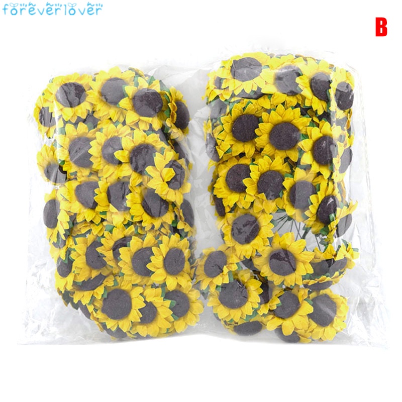 Set 100 Hoa Hướng Dương Giả Dùng Để Trang Trí