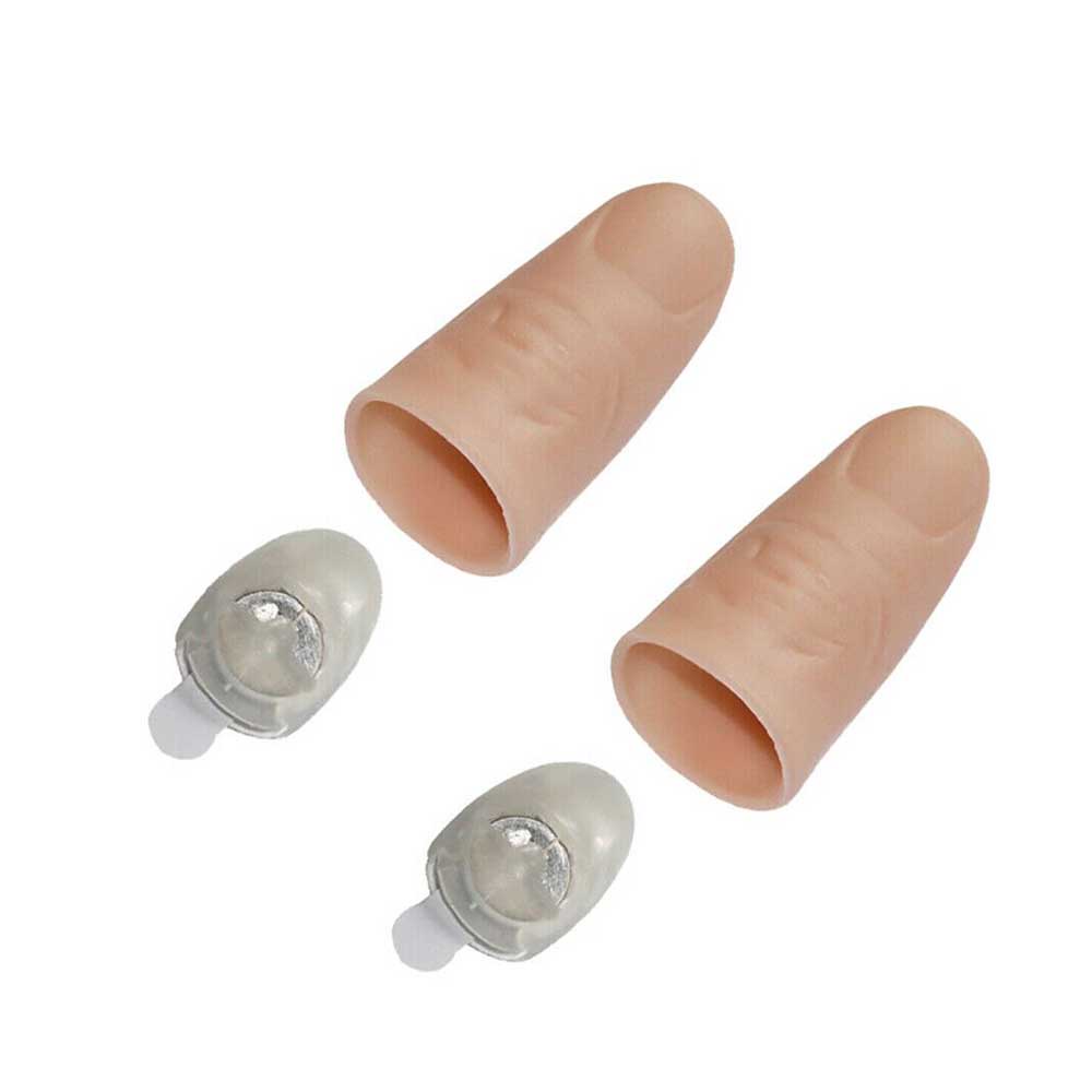 2 Magic Light Up Finger trick Fingers LED Tricks Thumb Magic Props Lights Toys