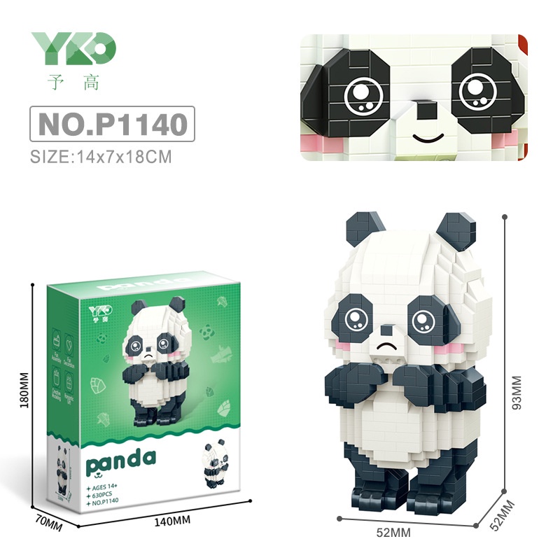 Đồ Chơi Lắp Ráp Hình Gấu Trúc Dễ Thương P1140-43 Cho Bé Gái
