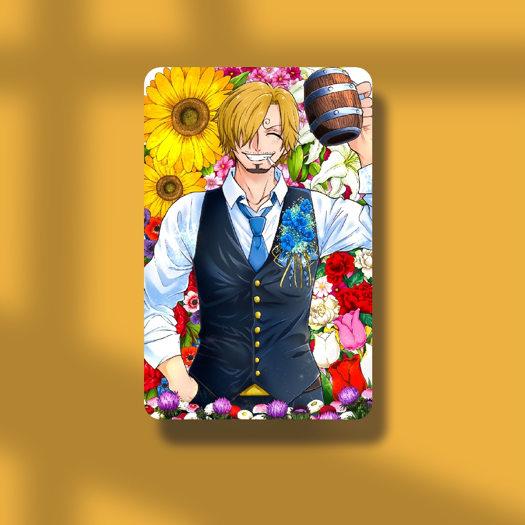 Thẻ Card Bo Góc Anime Sanji One Piece - Giấy Bìa Cứng - Có Màng Cán