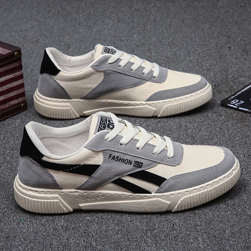 Giày Thể Thao Canvas Thoáng Khí Phong Cách Hàn Quốc Thời Trang Mới Cho Nam