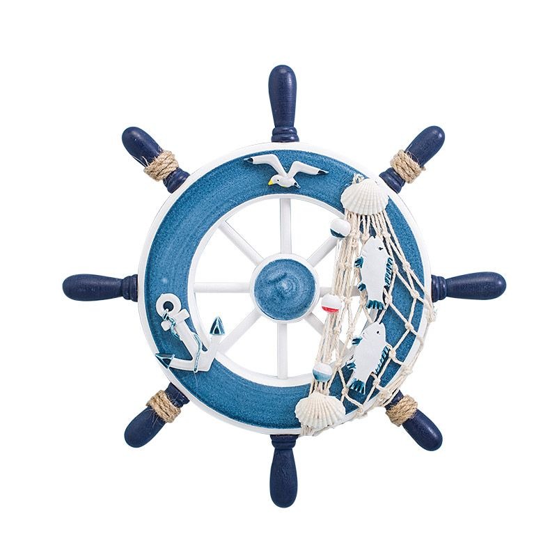 Mặt dây chuyền trang trí tường hình cá sáng tạo bằng gỗ địa trung hải cho phòng trẻ em phòng khách phòng ăn nền treo tường