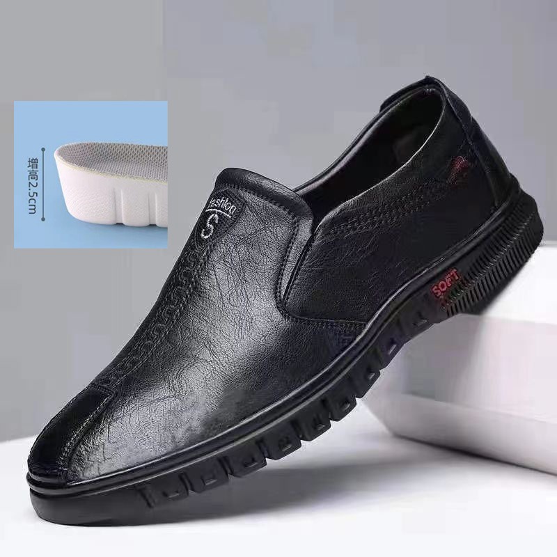 Giày da nam slip on s mules thời trang giày da đế thấp đế dày