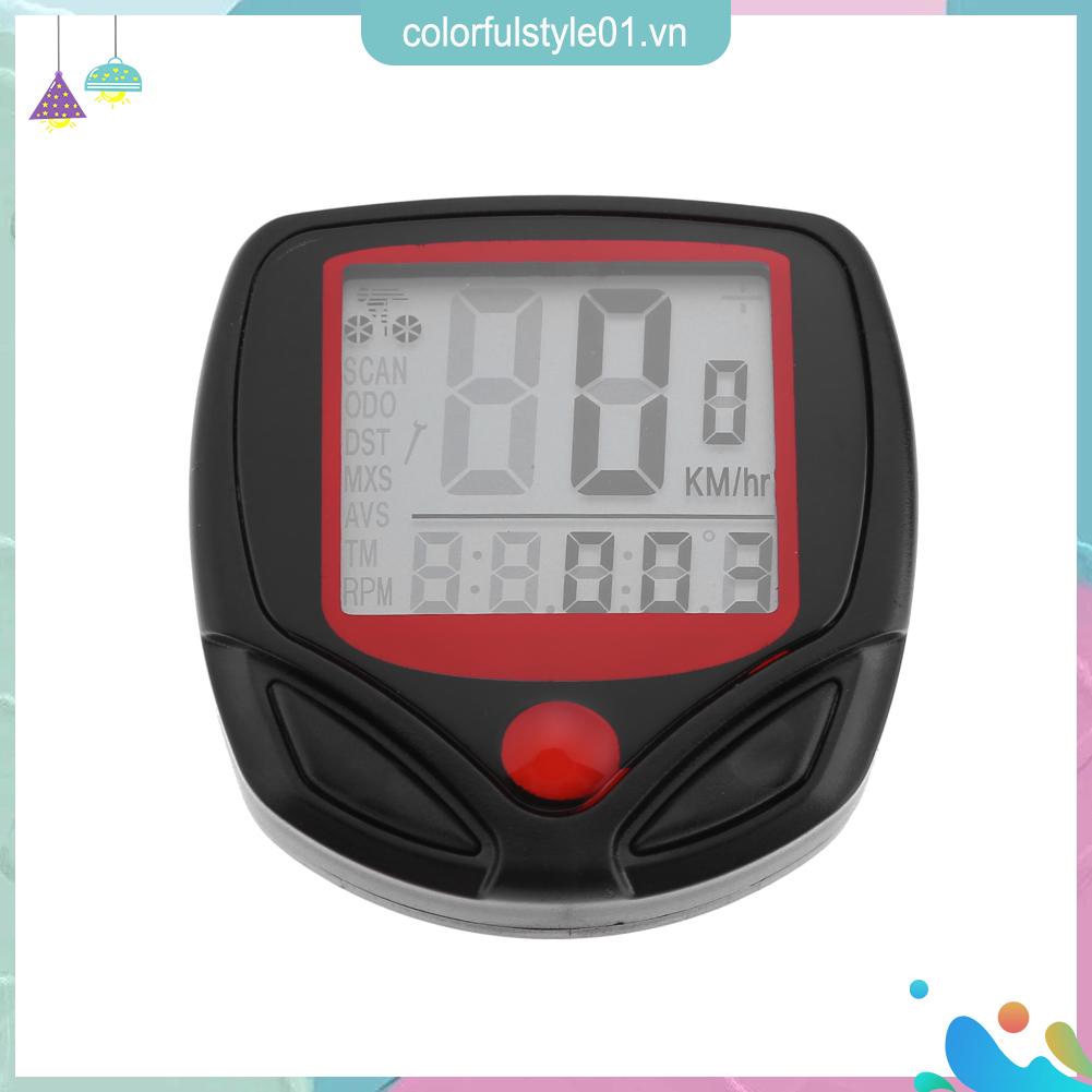 ™™Lắc Lư Nhiều Màu Sắc0110110™Đồng Hồ Đo Tốc Độ 15 Chức Năng Màn Hình lcd Chống Nước Cho Xe Đạp