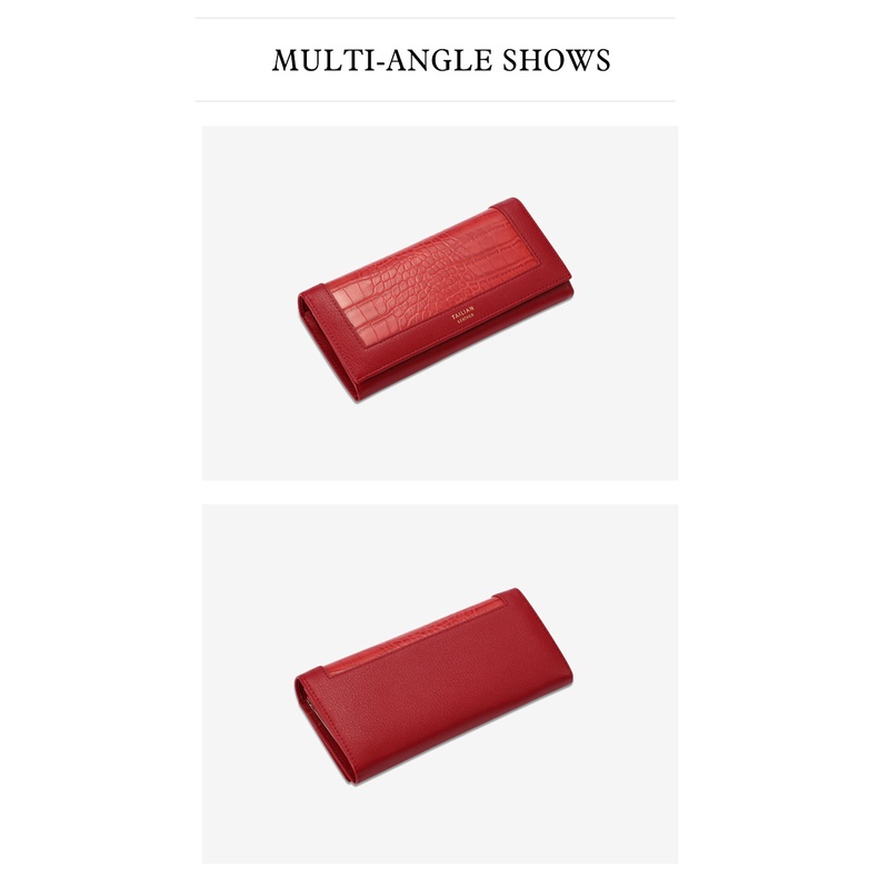 Ví Cầm Tay Đa Năng Họa Tiết Da Cá Sấu Phong Cách Âu Mỹ Cho Nữ