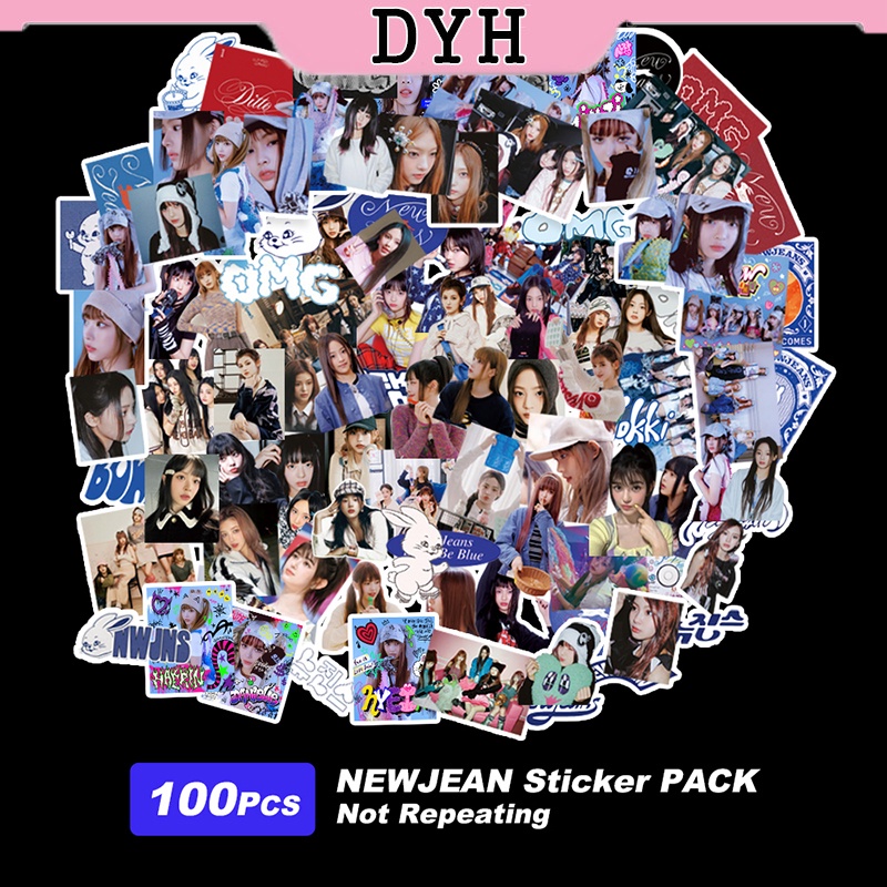 100 cái / bộ newjeans sticker omg kpop photo sticker diary dán hành lý