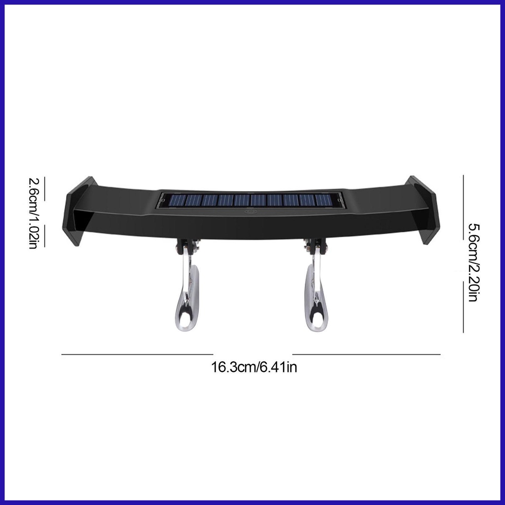 Đèn hậu led mini cánh lướt gió chống thấm nước đèn led cảnh báo nhấp nháy với cảm biến ánh sáng cánh lướt gió năng lượng mặt trời cho phía sau robpvn