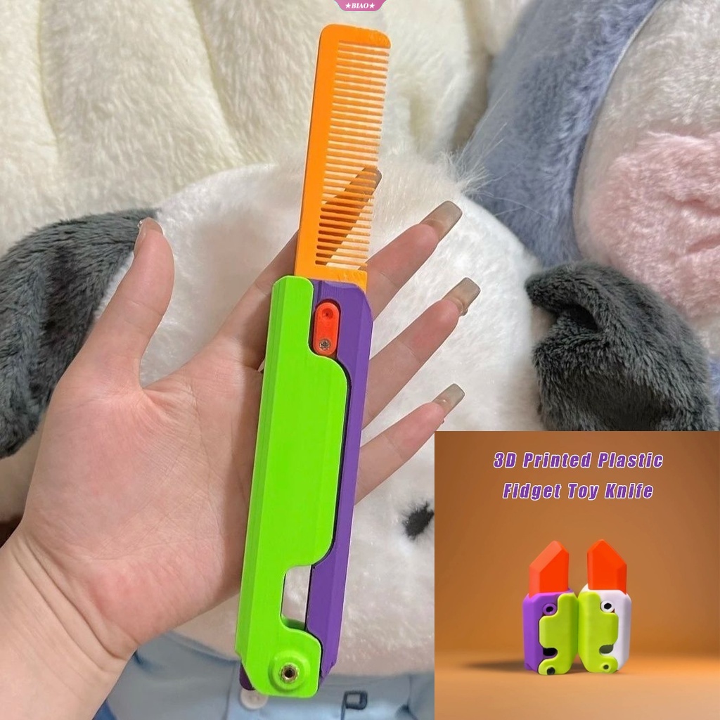 Lược trọng lực 3d lược cà rốt giải nén thẻ đẩy đồ chơi in 3d lược trọng lực lược cà rốt nhỏ