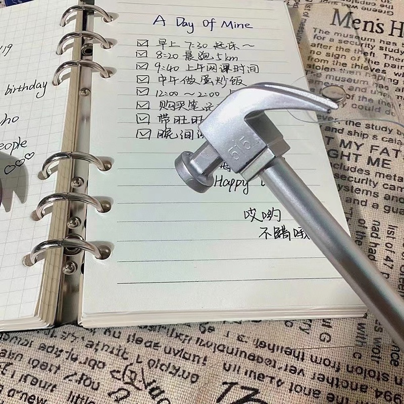 Hình dạng búa sáng tạo bút học sinh bút mực hình dạng móng vuốt dễ thương bút ký văn phòng phẩm vui nhộn