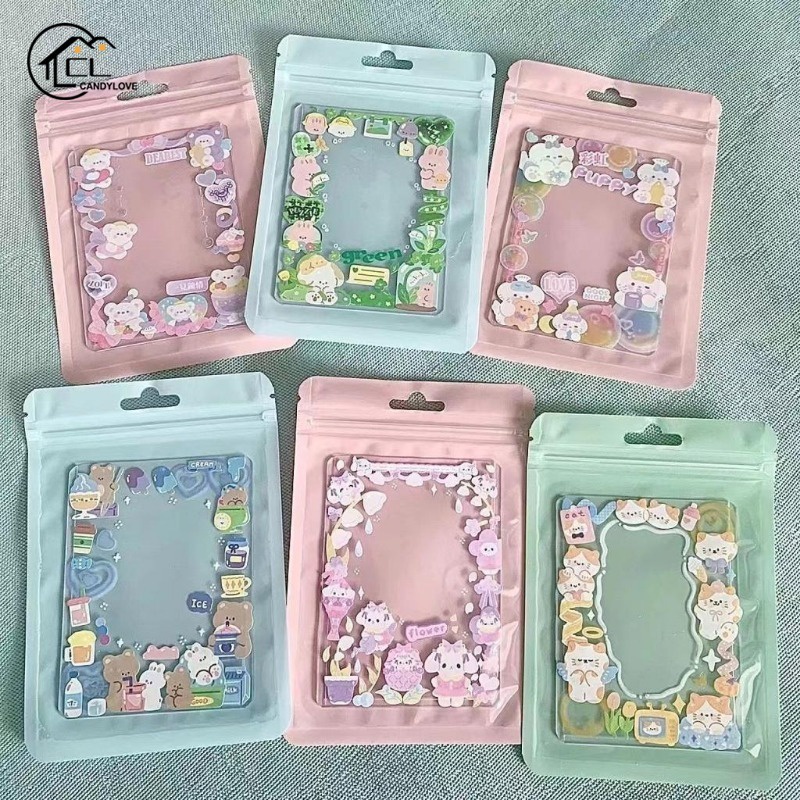 1 Túi Đóng Gói Bảo Vệ Bưu Thiếp Màu Macaron Ngọc Trai túi bao bì bảo vệ bưu thiếp ngọc trai macaron