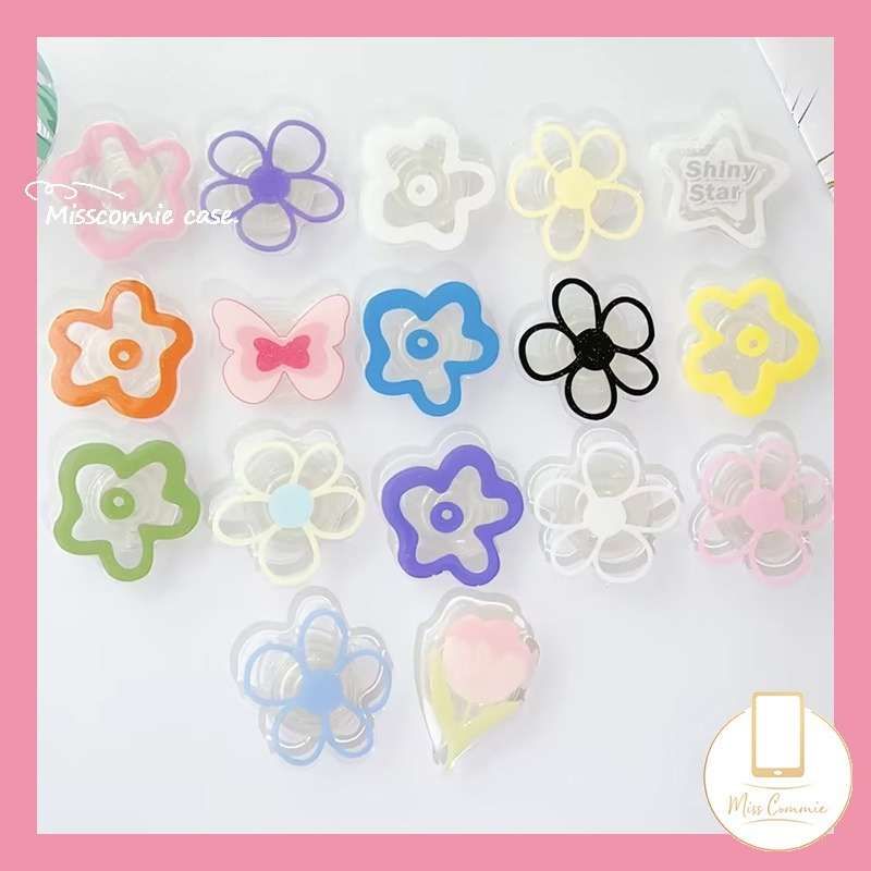 Hoa tulip tươi hoa có thể gập lại đàn hồi griptok di động tưởng tượng bướm giá đỡ điện thoại lucky star universal