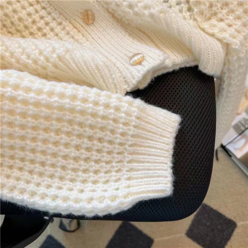 Áo Khoác Cardigan Dệt Kim Dày Dặn Mềm Mại Thêu Họa Tiết Dễ Thương Thời Trang Thu Đông Cho Nữ