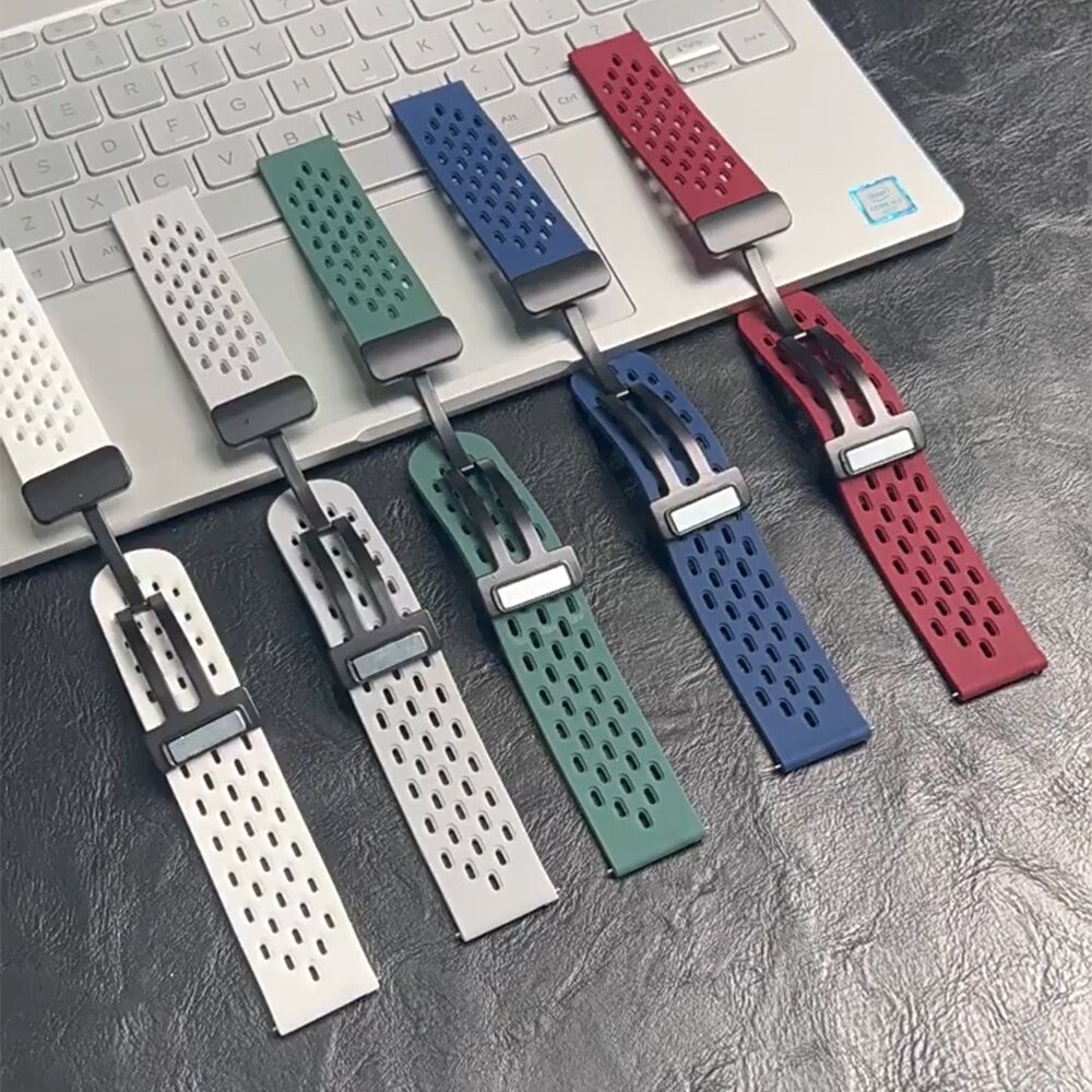 20 / 22mm dây đeo silicon từ tính vòng đeo tay thể thao thoáng khí thích hợp cho samsung galaxy watch 6 40mm 44mm galaxy watch 6 classic 43mm 47mm