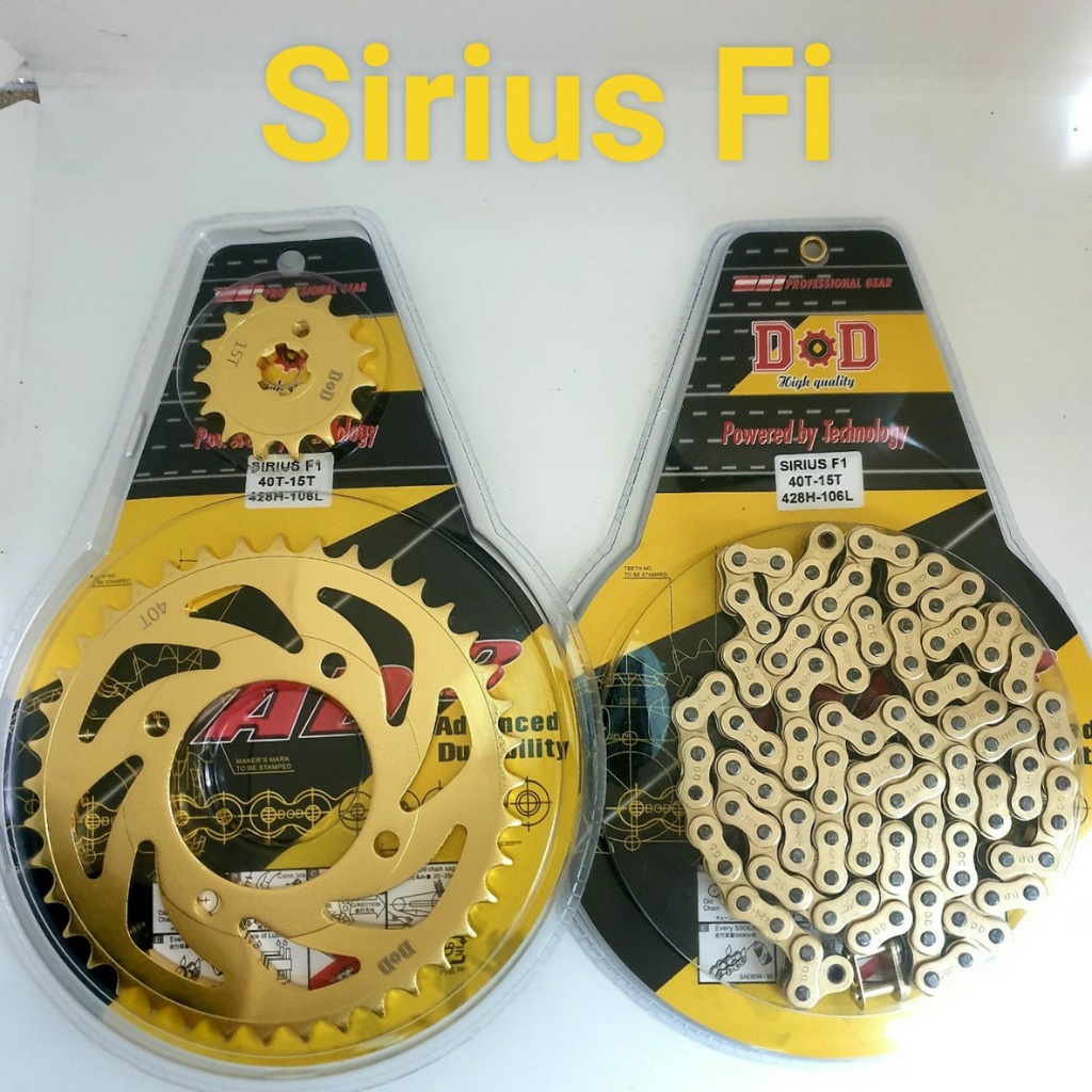 Bộ nhông sên dĩa vàng Exciter150 , Ex 135, Winner, Raider , Sonic, Sirius ,Wave hàng cao cấp