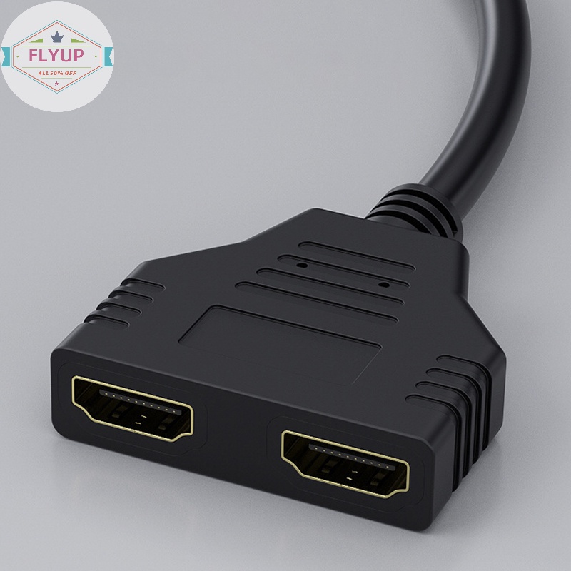 Flyup 1080p hdmi splitter adapter cable 2 dual port y splitter 1 in 2 out hdmi male to hdmi female 1 to 2 way for hdmi hd led lcd tv ps3 vn