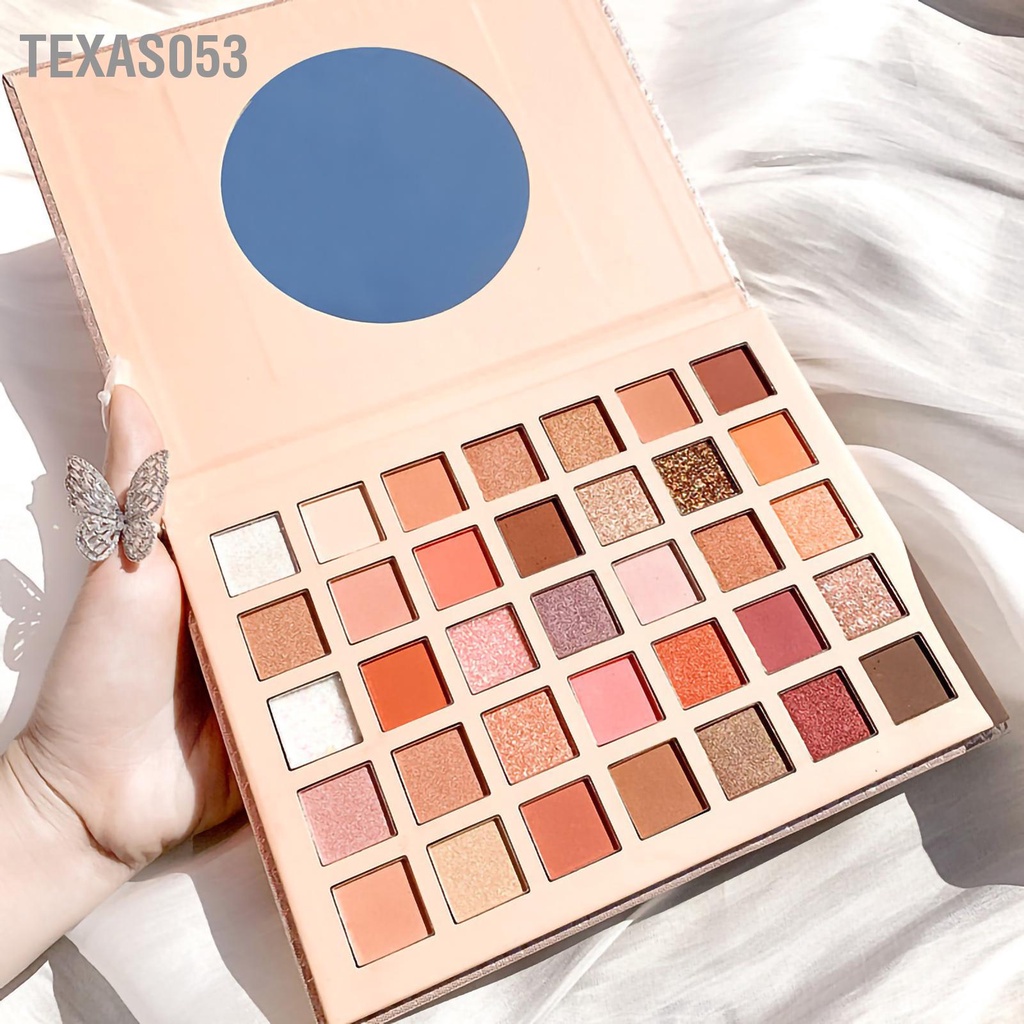 Texas053 Bảng Phấn Mắt 35 Màu Sắc Tố Cao Bền Lâu Mờ Lấp Lánh Mỹ Phẩm Quà Tặng Cho Nữ