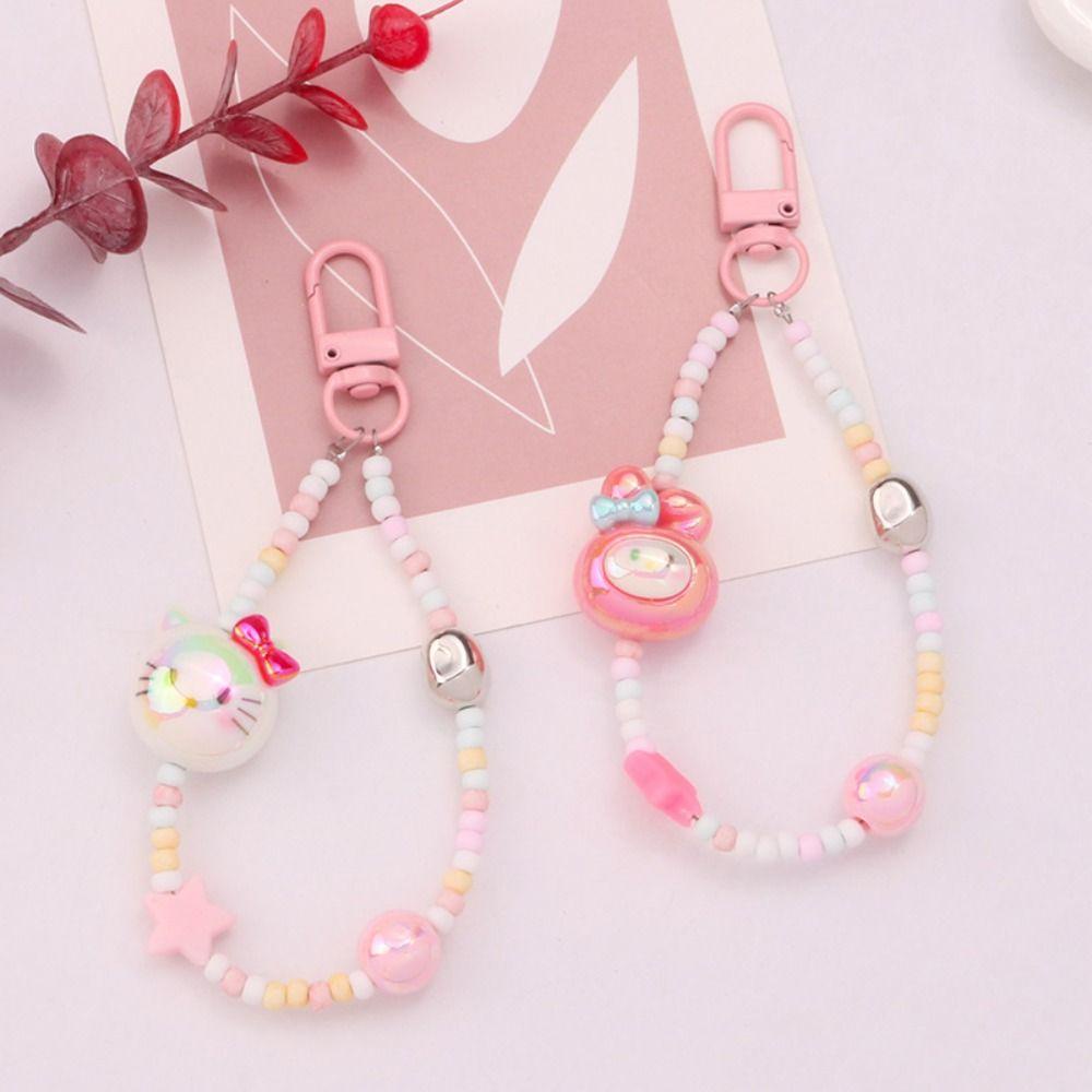 Daiga Búp Bê kuromi mini Xỏ Hạt Bằng acrylic y2k kuromi mymelody Làm Móc Khóa Thủ Công Cho Nữ