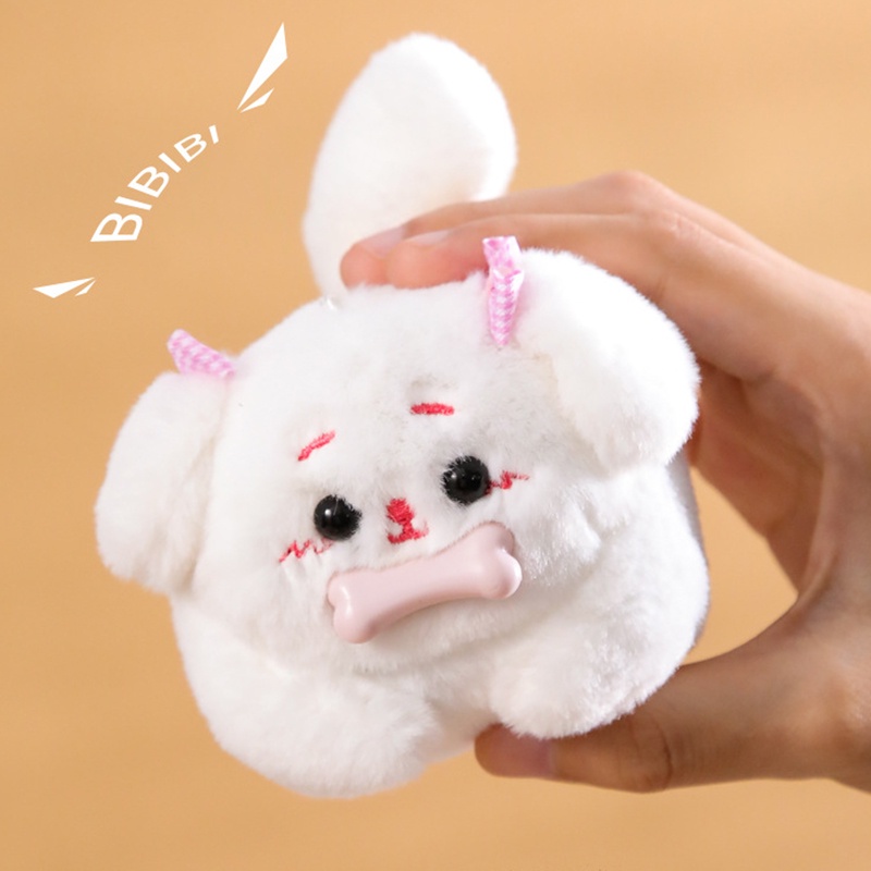 Lợn bay nhỏ dễ thương Kéo dây lắc đuôi Đồ chơi sang trọng Mặt dây chuyền Búp bê Puppy Cat -Rosser2