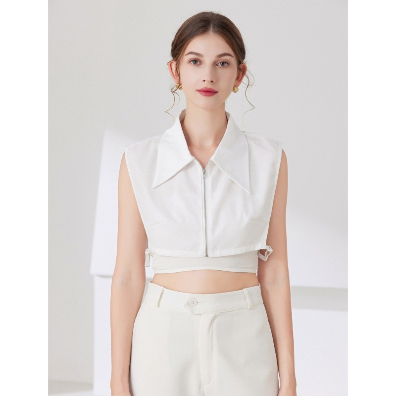 Cổ Áo Sơ Mi Giả Hình Tam Giác Thời Trang Xuân Hè Cho Nữ