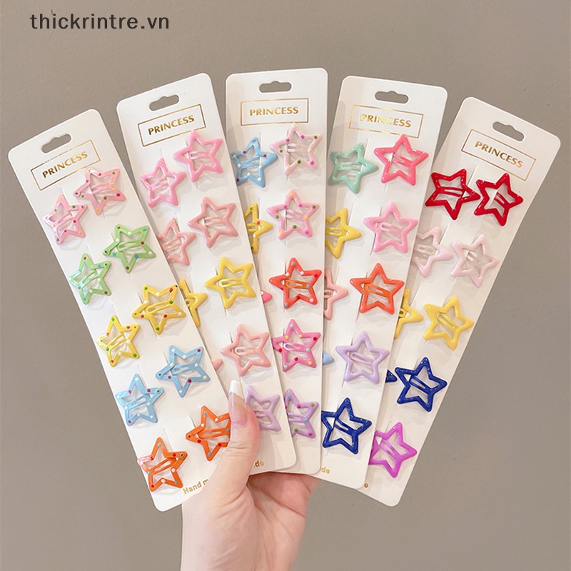 Thi 10 cái dễ thương đầy màu sắc ngôi sao hình dạng giọt nước kẹp tóc cho bé gái trẻ em kẹp tóc trang trí tóc đáng yêu trẻ em phụ kiện tóc vn