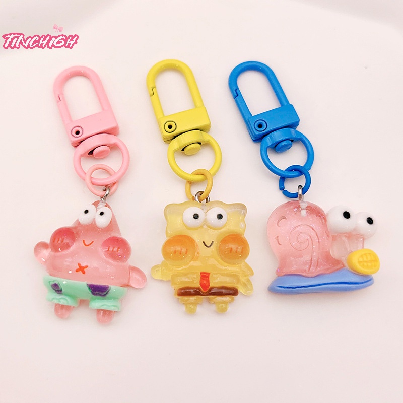 1 cái kawaii spongebobed patrick star keychain mặt dây chuyền hoạt hình dễ thương cô gái trang sức món quà người bạn tốt nhất