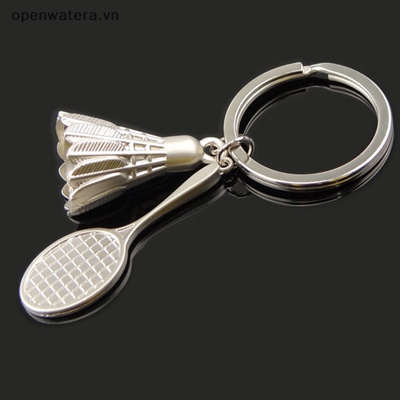 Móc khóa cầu lông kim loại mô phỏng mặt dây chuyền cầu lông 3d gymnasium sport pendant vn