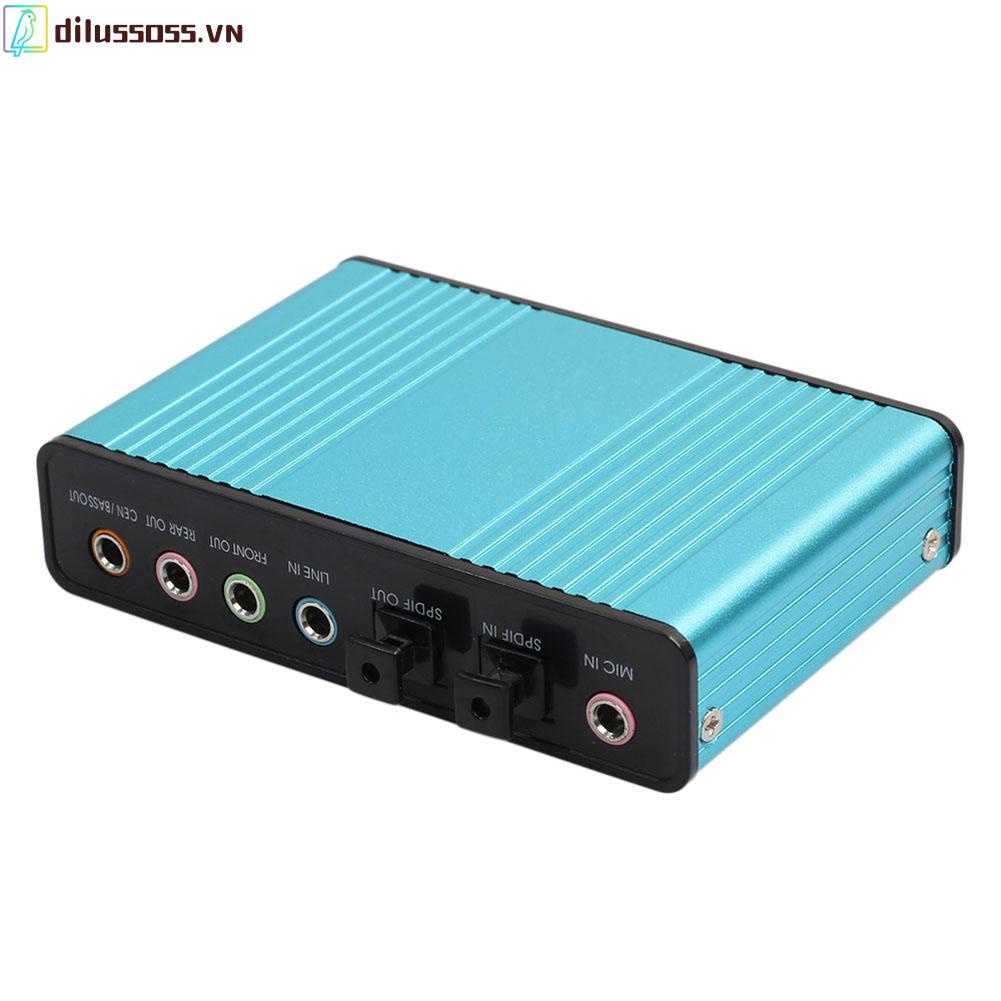 Card âm thanh quang ngoài usb 5.1 cho máy tính xách tay