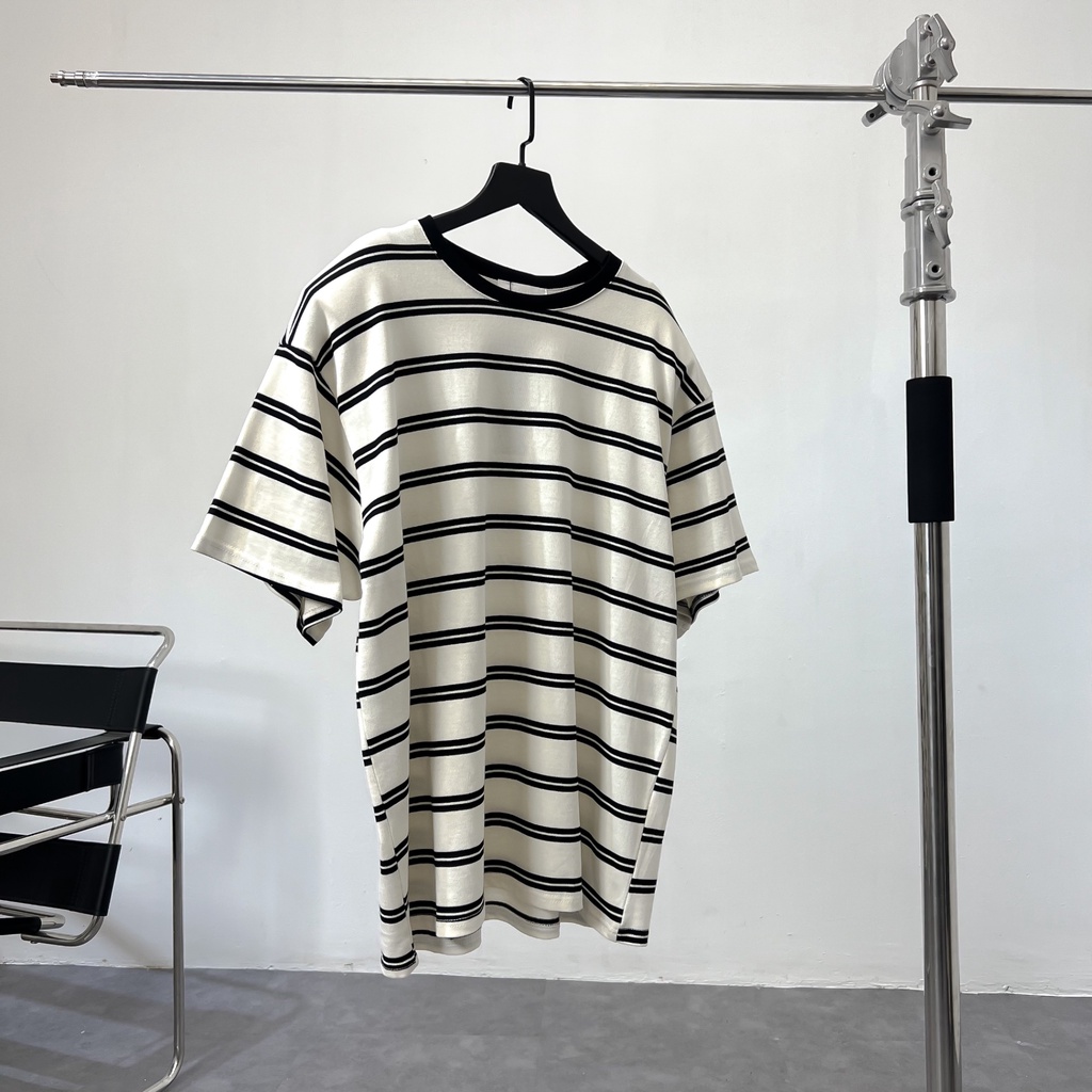 Áo thun kẻ  phông chất liệu 100% cotton form rộng unisex TSS9132 by COCCACH