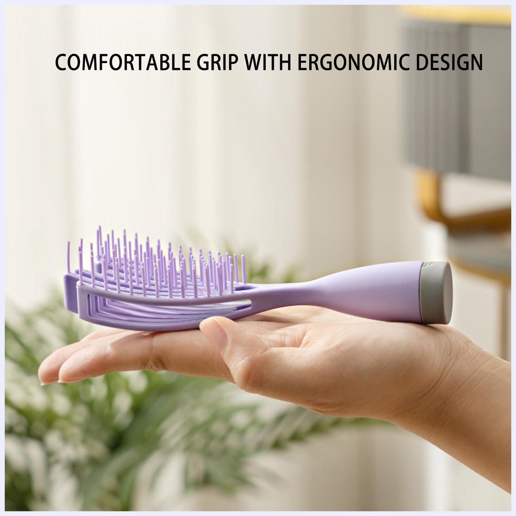 Lược chải tóc xoăn Lược chải tóc dài Lược massage gia đình cầm tay tích hợp gương nhỏ và dây buộc