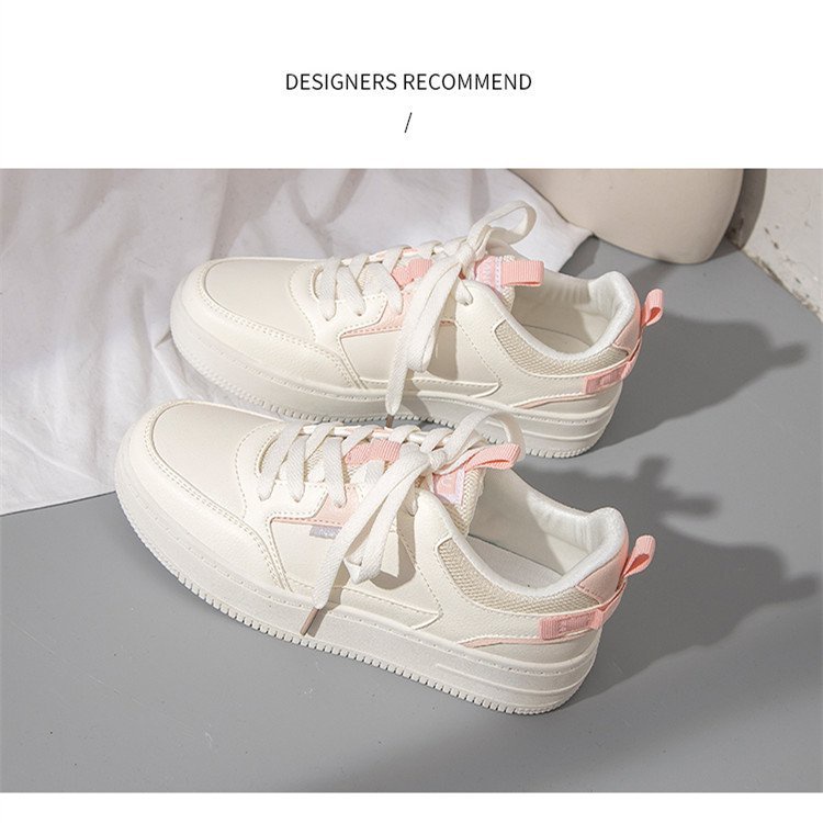 Giày trắng đế dày phong cách hàn quốc, giày bảng màu tím mới, giày thể thao đa năng phong cách hồng kông sinh viên