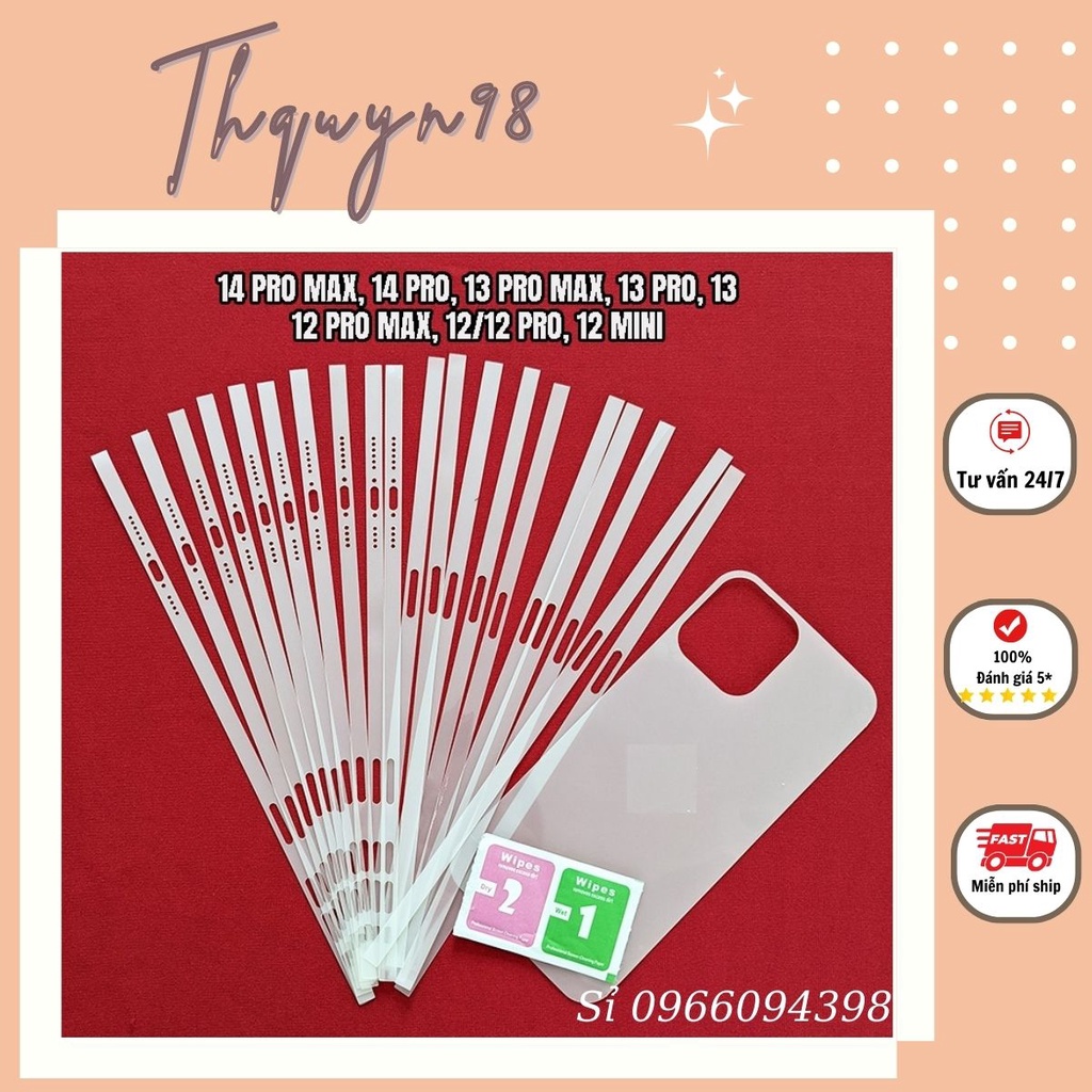 Dan PPF viền lưng cho IP13 Pro Max, 13 Pro, 13, 12 Pro Max, 12 Pro, 14 Pro Max_ Thquyn98