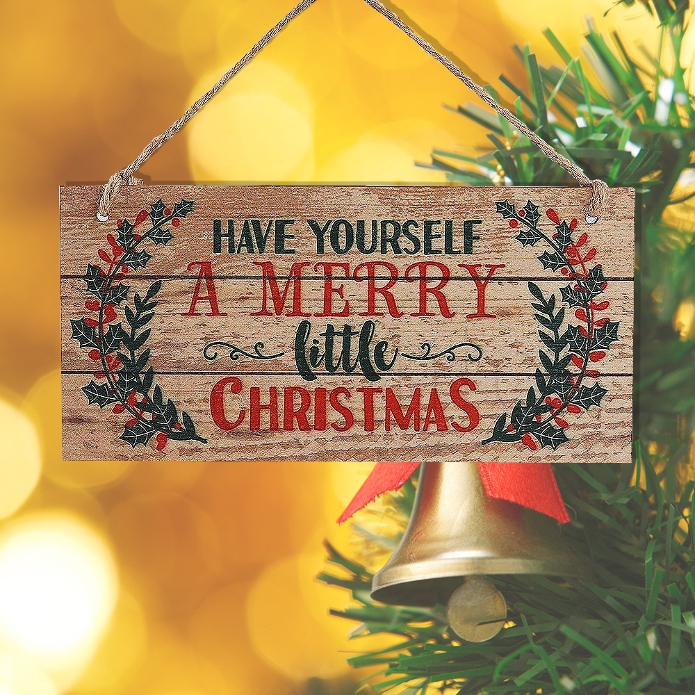 merry christmas cửa treo dấu hiệu mặt dây chuyền bằng gỗ / trang trí cây giáng sinh trang trí giáng sinh cho bữa tiệc tại nhà / trang trí nội thất năm mới