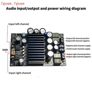 7guqw _ 7guqw tpa3255 kỹ thuật số 2.0 kênh 600w khuếch đại công suất âm thanh bo mạch hifi stereo 300w * 2 mới