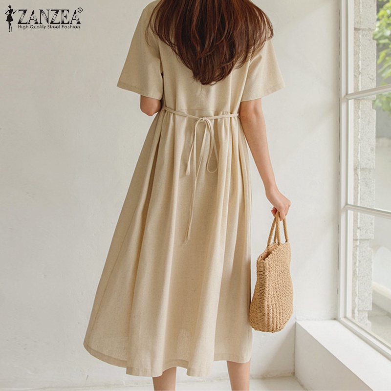 Đầm dài ZANZEA hai dây thêu hoa thời trang cho nữ