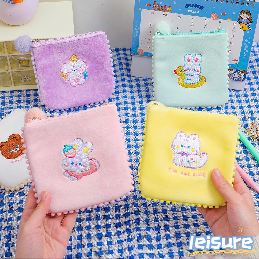 Túi Vải Cotton Đựng Bảo Vệ Điện Thoại Họa Tiết Gấu Dễ Thương