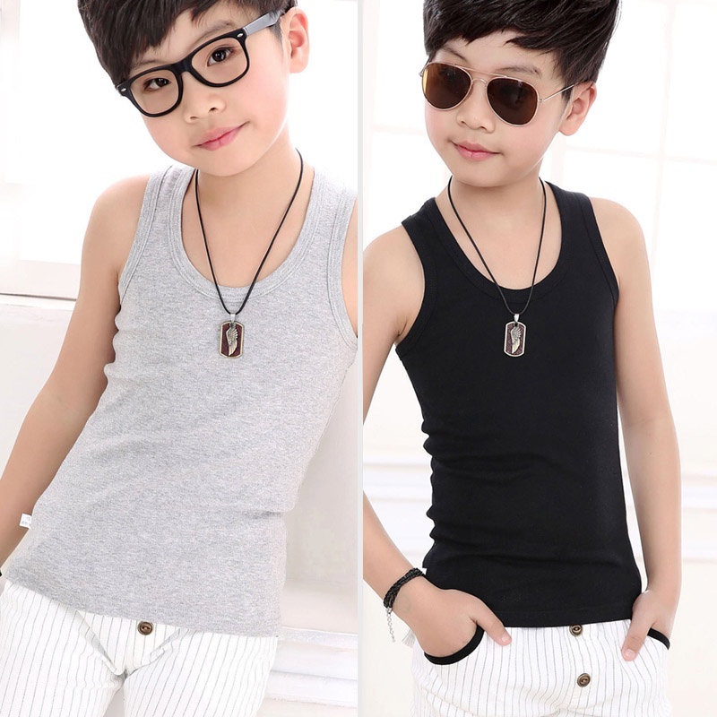 Set 1-2 Áo Khoác Sát Nách Vải Cotton Thời Trang Xuân Thu Cho Bé Trai