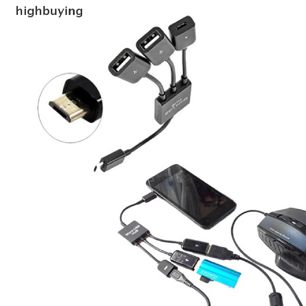 Bộ Chia 3 / 4 Cổng Micro USB OTG Cho Điện Thoại Android / Máy Tính Bảng