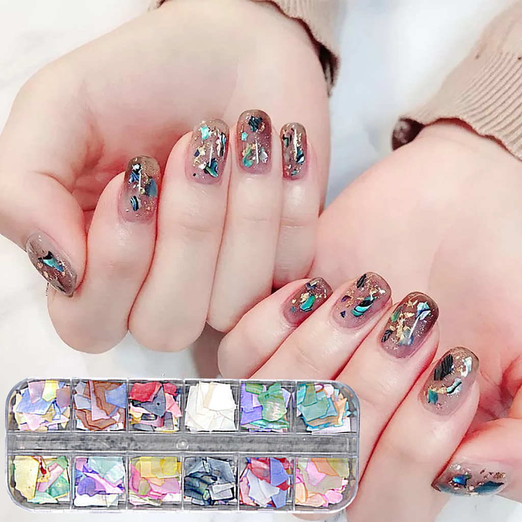 1 Hộp Vỏ Sò Giả Trang Trí Móng Tay DIY