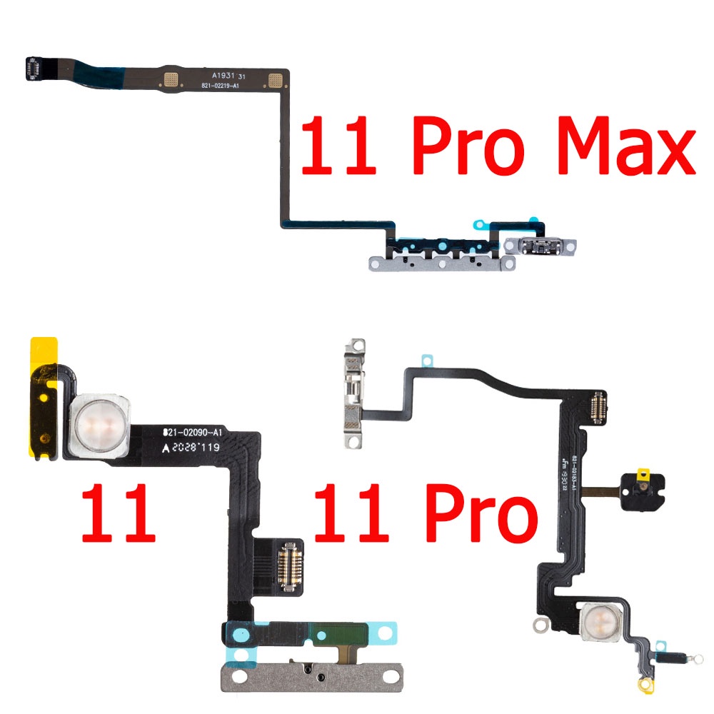 Mạch Nguồn Cho Điện Thoại iPhone 11 Pro max &amp; Mạch Nút Âm Lượng Kèm Phụ Kiện Kim Loại