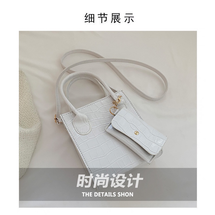 Túi Xách Đeo Vai Kiểu Vuông Màu Trơn Thời Trang Mùa Xuân 2023 Dành Cho Nữ