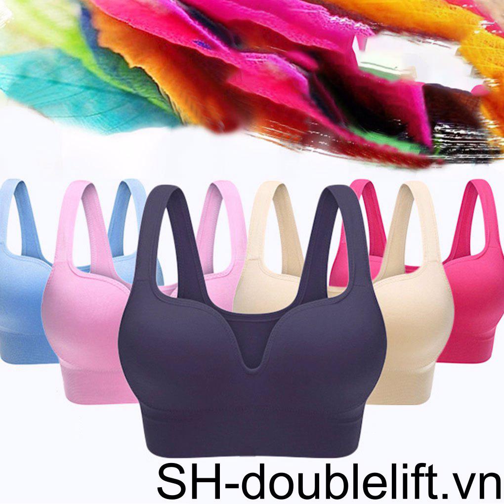 Áo Ngực Thể Thao Nữ Không Đường May Màu Sắc Thời Trang